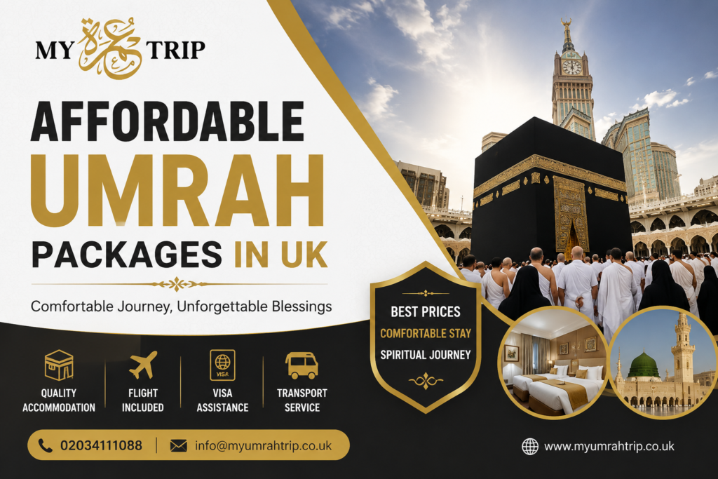 Affordable Umrah packages in UK with flights, hotel and visa included