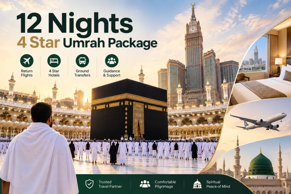 12 Nights 4 Star Umrah Package in Leeds